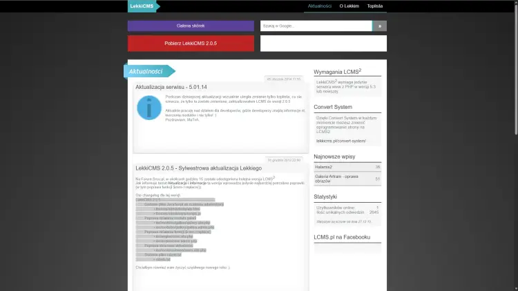 Realizacja projektu: Lekkicms.pl